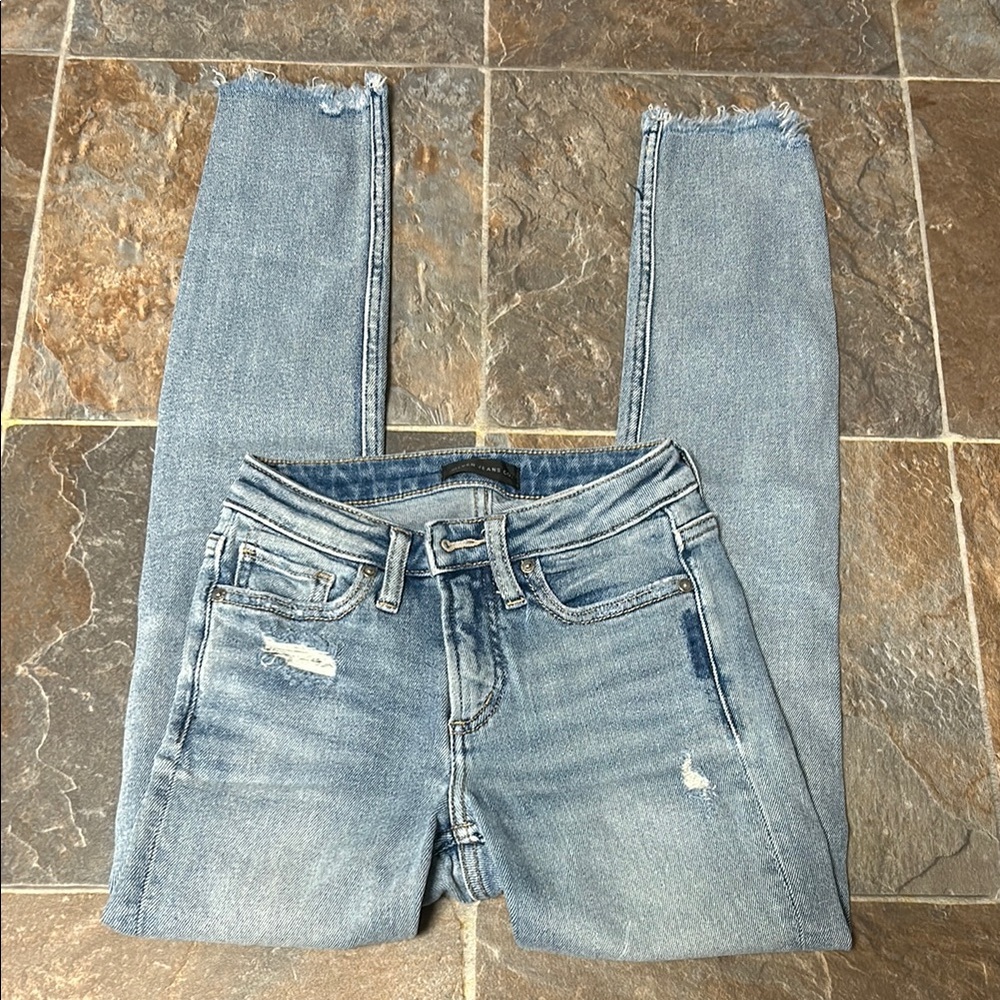 Silver Jeans Blue Ankle Cropped Denim